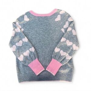 CeCe Gray Sweater with Pink Accents